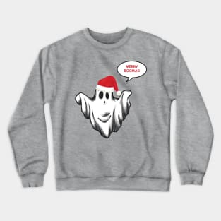 Merry Boomas Vector Design - Christmas Ghost Crewneck Sweatshirt